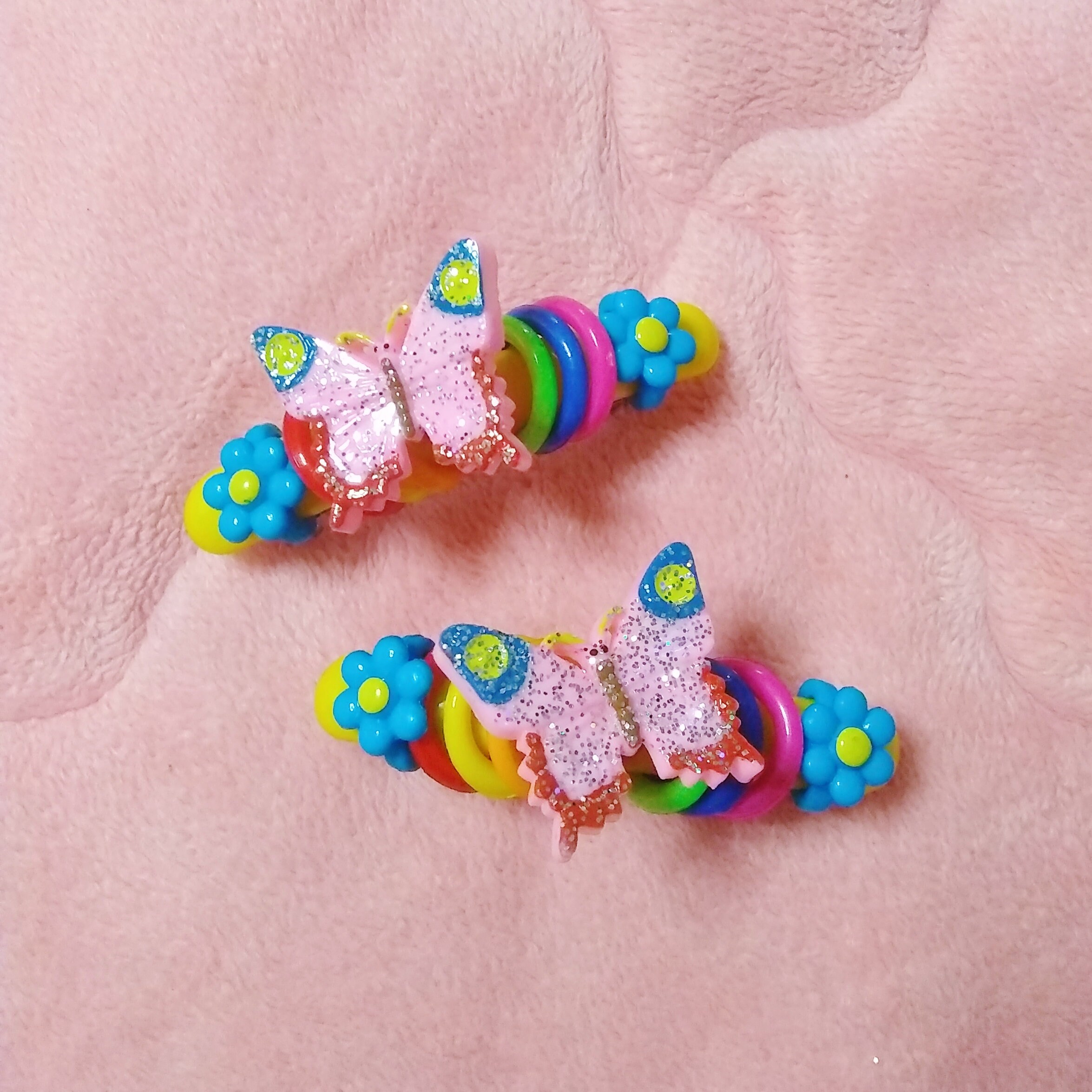 Butterfly Barrettes 90s Vintage Butterfly Barrettes Etsy