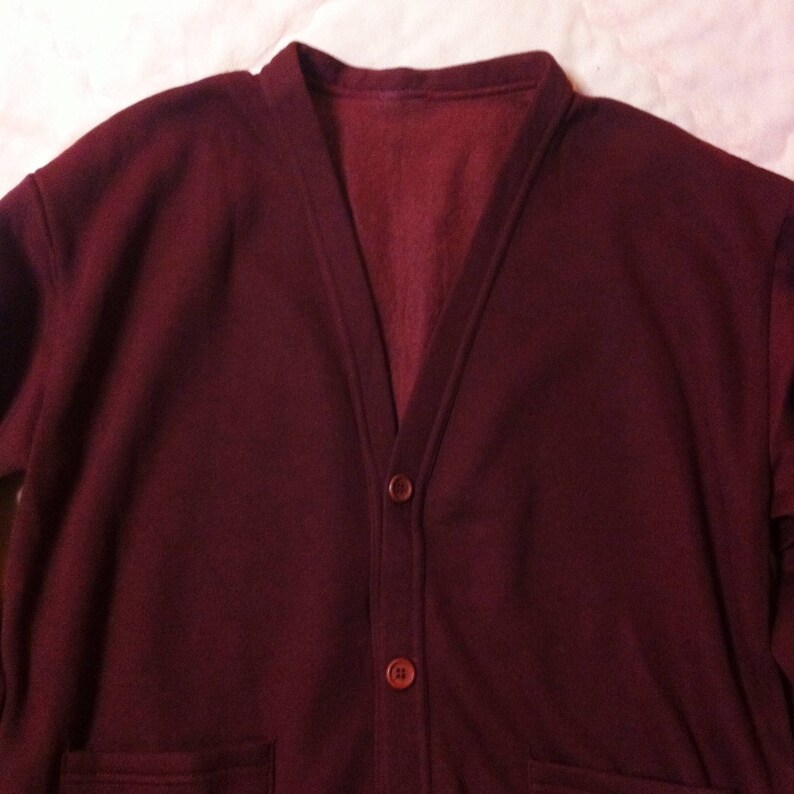 Button Up Cardigan Cardigan Sweater Vintage Maroon Cardigan 80s Vintage Burgundy Cardigan Vintage Burgundy Wine Cardigan