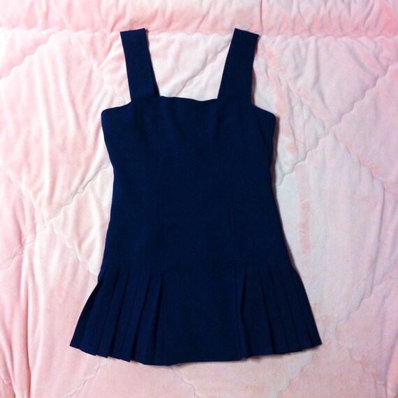 navy blue pinafore