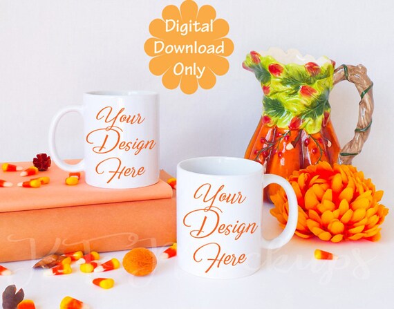 Two Mug Mockup 2 Mug Mock Up Double Mug Mockup Sublimate Etsy