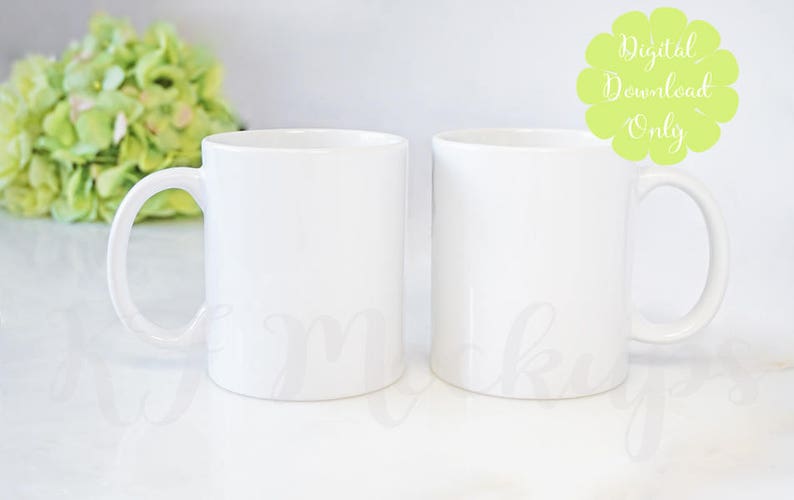 Two mug mockup 2 mug mock up Double Mug Mockup Digital Etsy