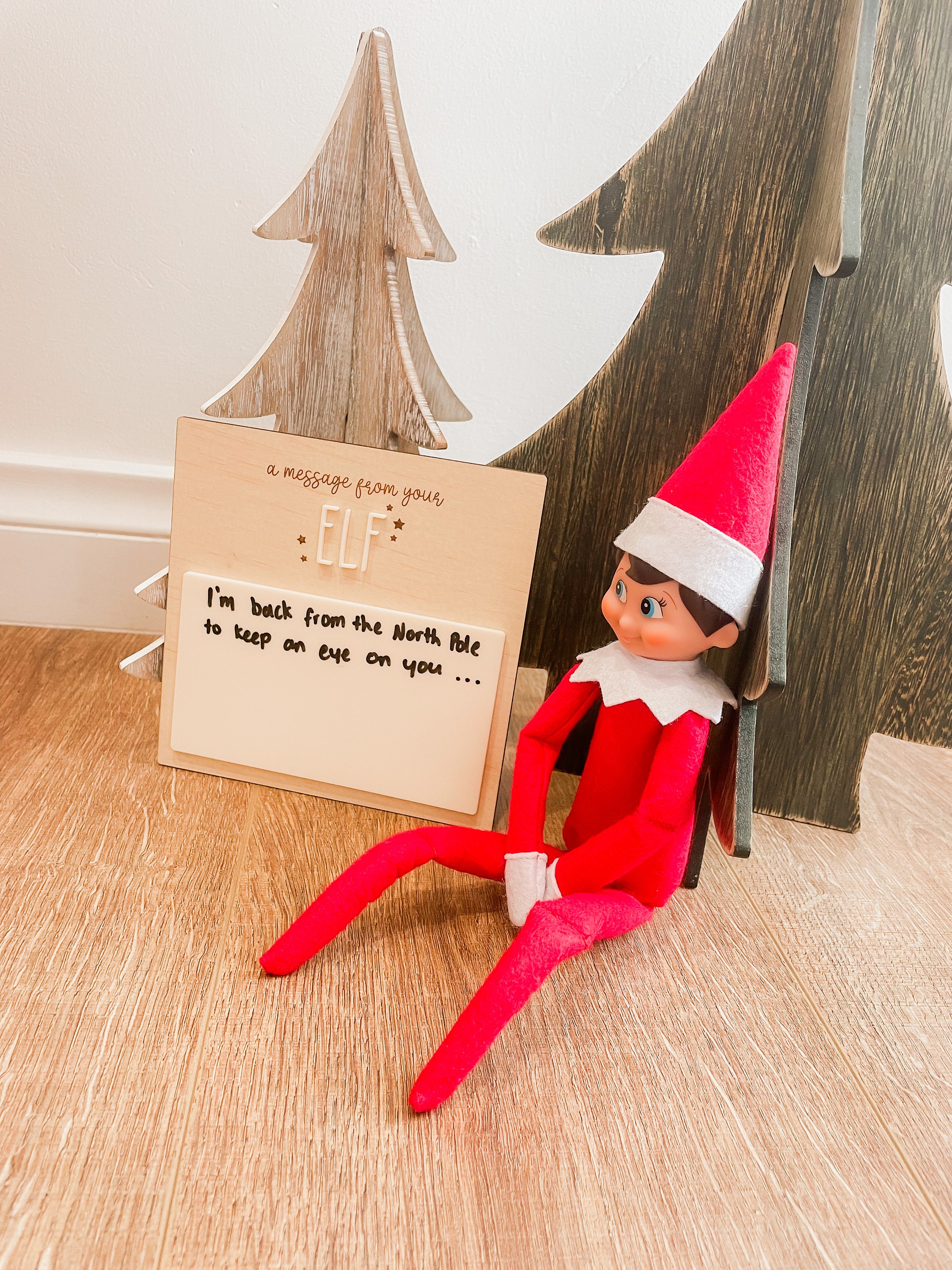 Elf Message Board Elf Decor Christmas Holiday Elf Tradition Etsy