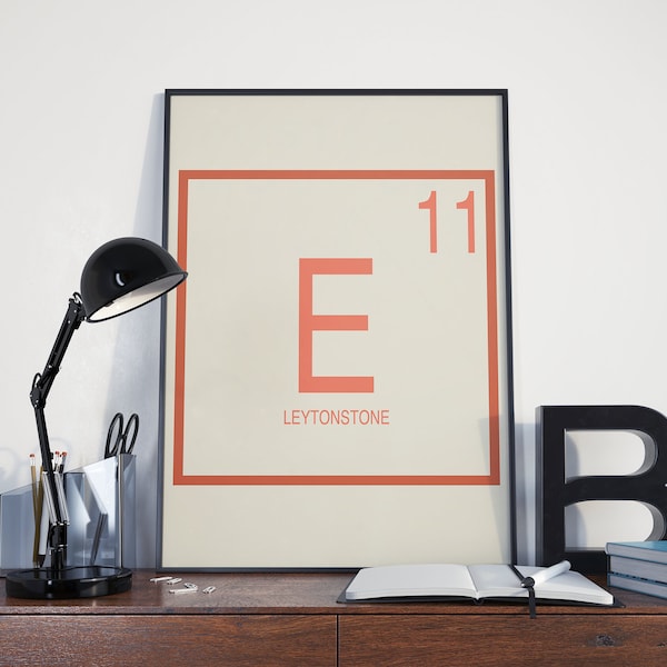 Leytonstone art print, E11 Postcode Art print, London E11 Postcode, London Underground Poster