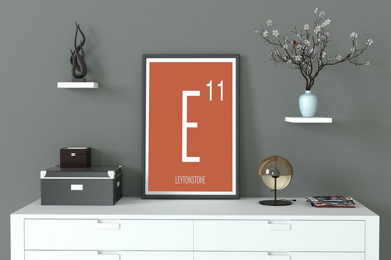 e11-leytonstone-station-poster-red-art-print-e11-postcode-etsy