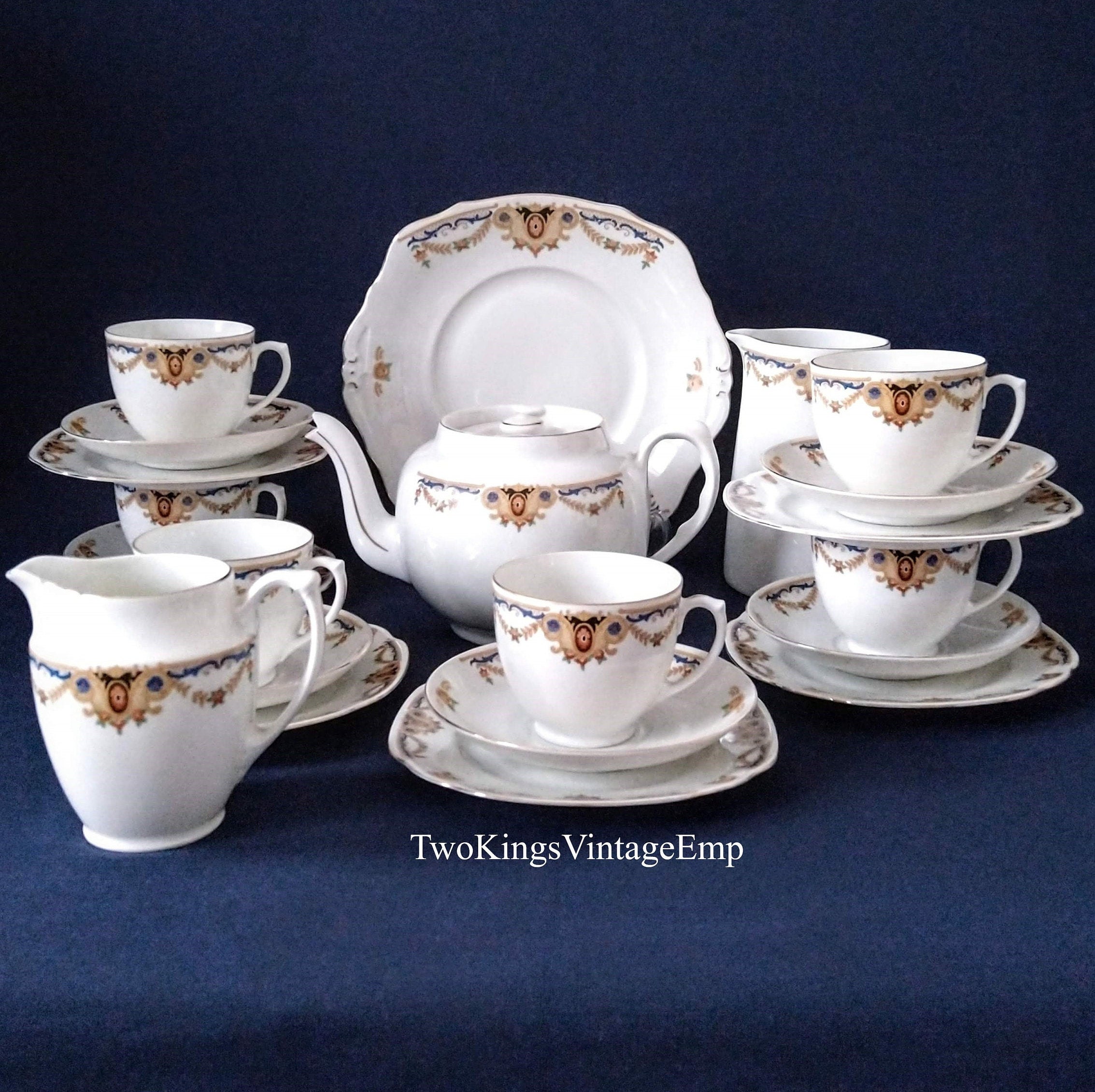 MZ Czech Pottery Bone China Teapot Set Includes Teapot Tea Etsy UK