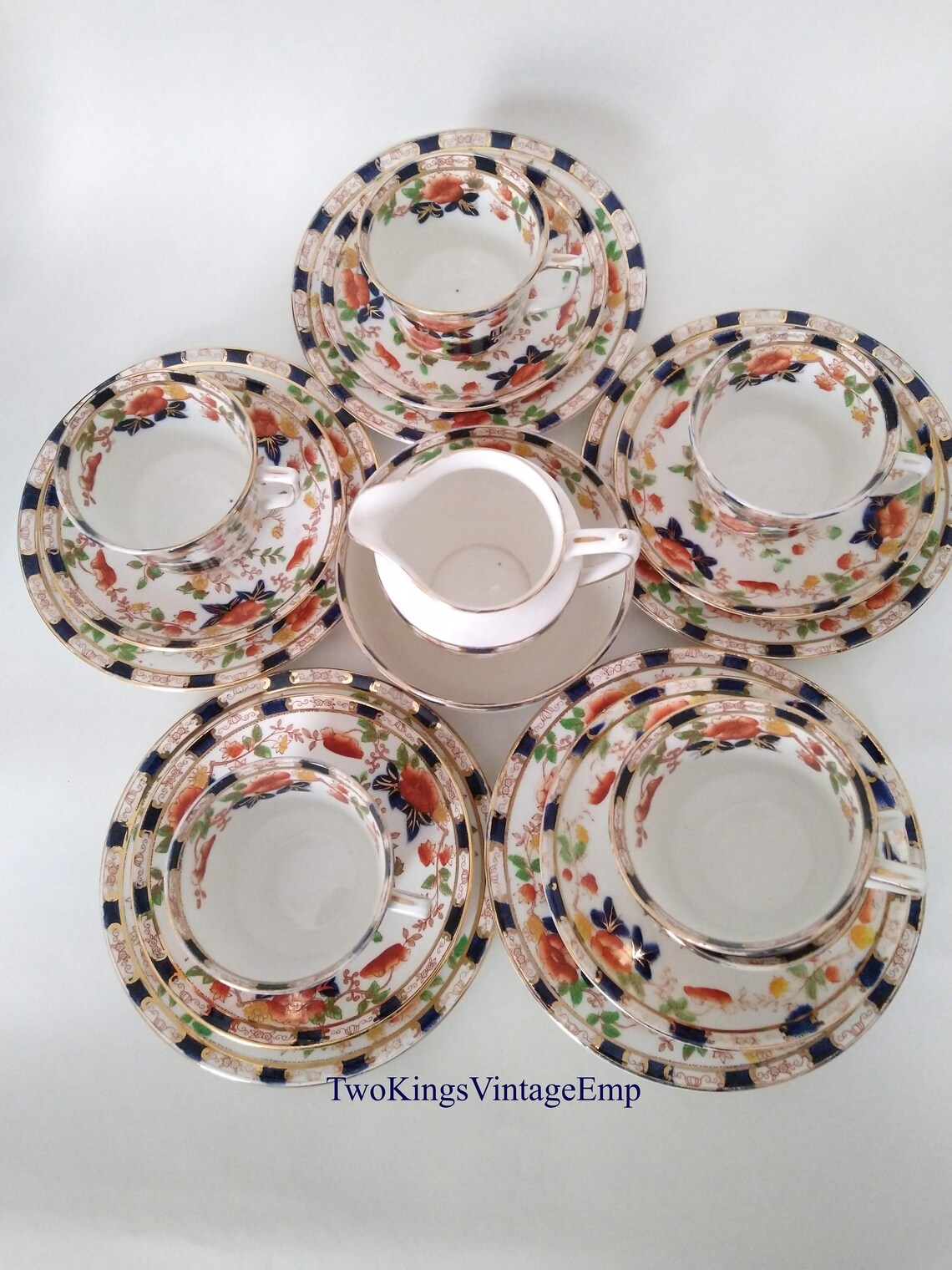 Chinese/Japanese Style Imari Rare Tea Set Tea Cups and Etsy