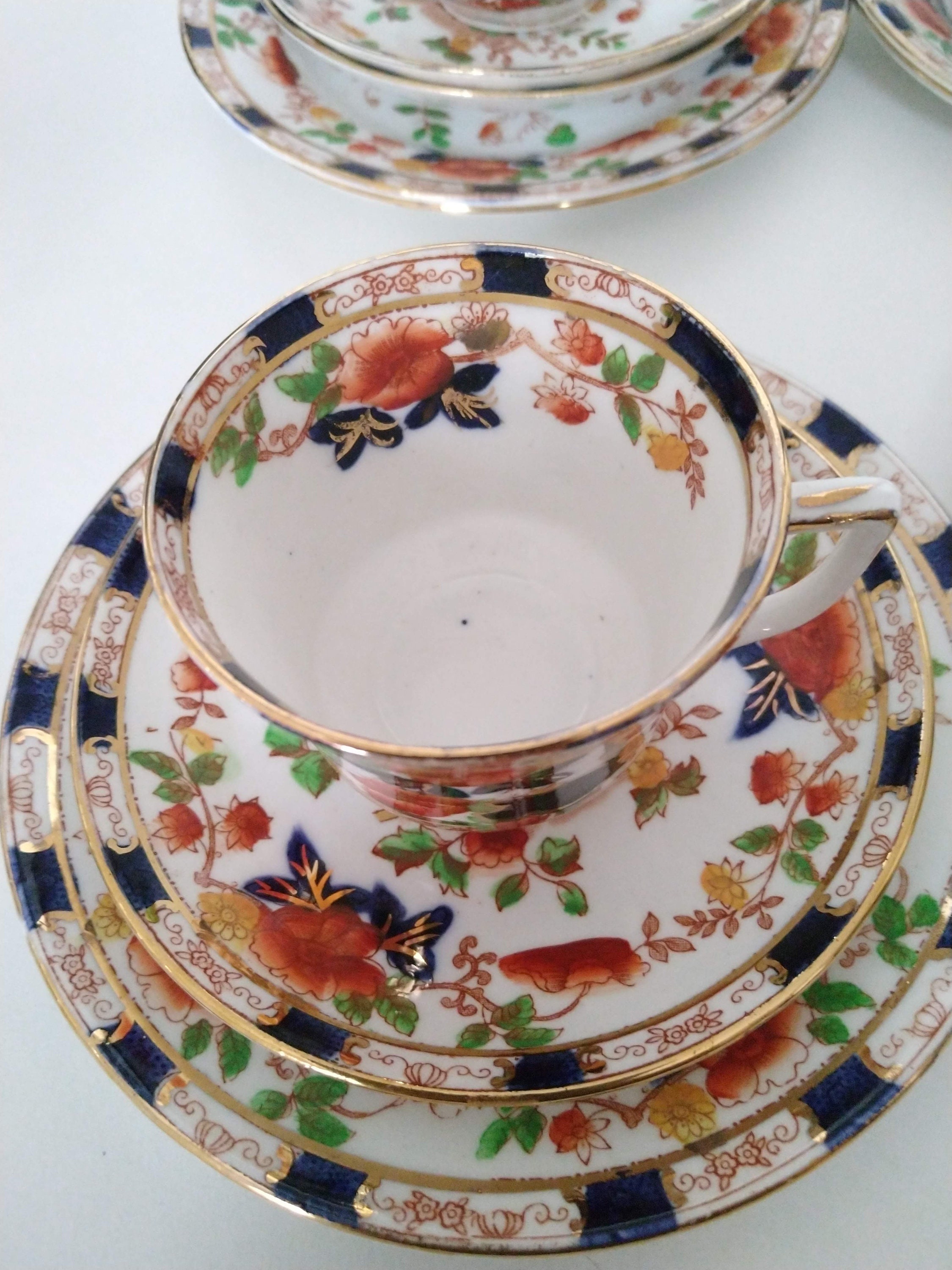 Chinese/Japanese Style Imari Rare Tea Set Tea Cups and Etsy