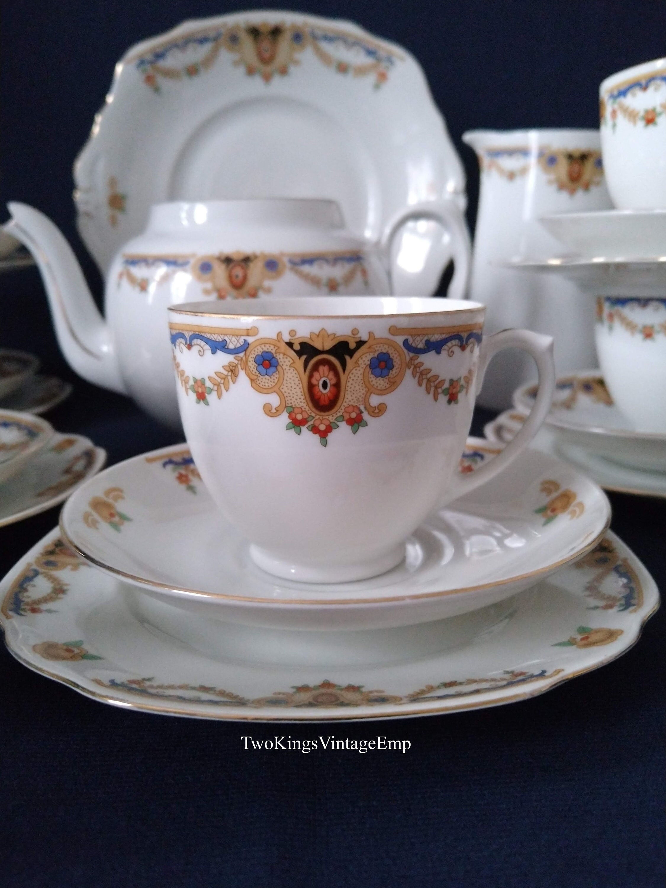 MZ Czech Pottery Bone China Teapot Set Includes Teapot Tea Etsy UK