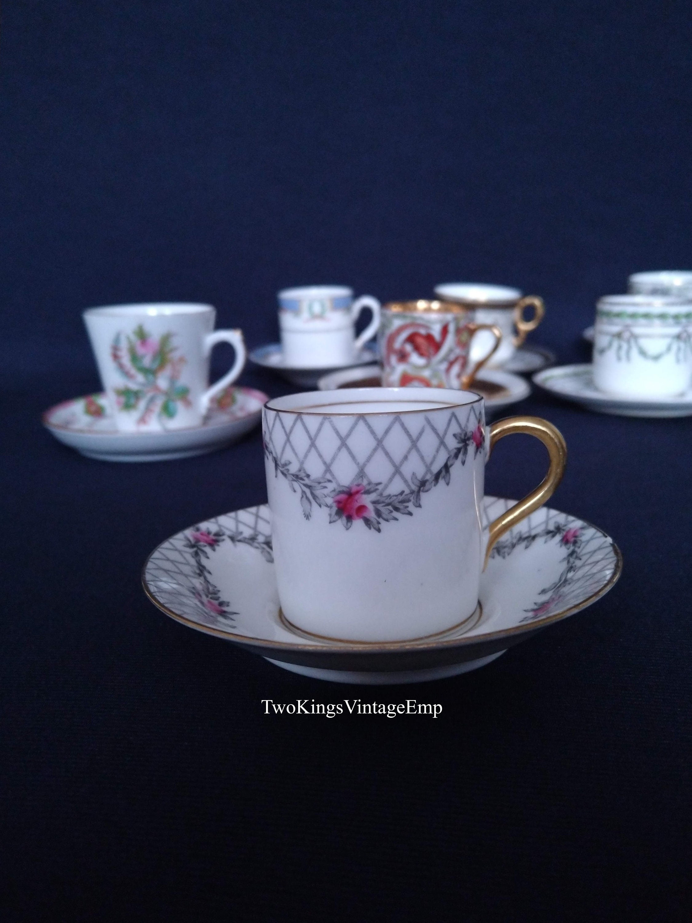 Art Deco Cups/Espresso Cup Set/Demitasse Cups/Small Coffee Etsy