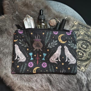 Wolf Witchy Zipper Pouch