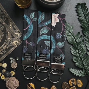 Serpent Moon Witchy Keychain