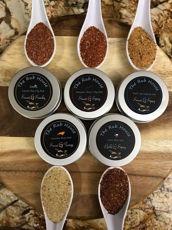 Grill Seasoning BBQ Grilling Spices Spice Set 5 Tin Etsy
