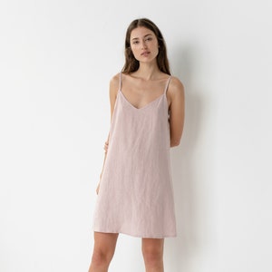 Linen slip dress - Linen dress for women - Linen nightie - Women camisole - Linen strap dress - Midi dress - Summer dress - TILDA cami dress