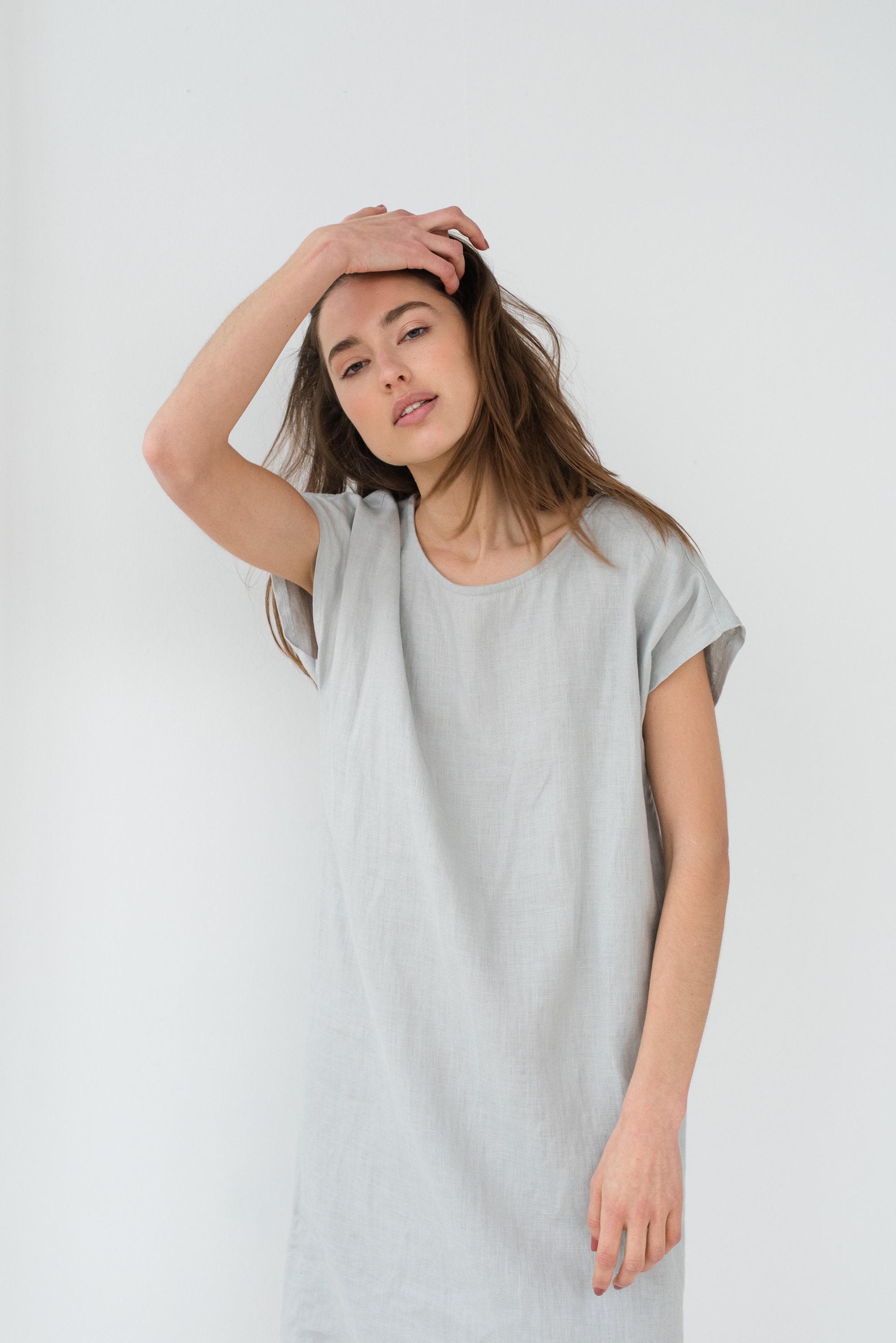 Linen sleep dress/ Women sleepwear/ Simple linen dress/ Linen Etsy
