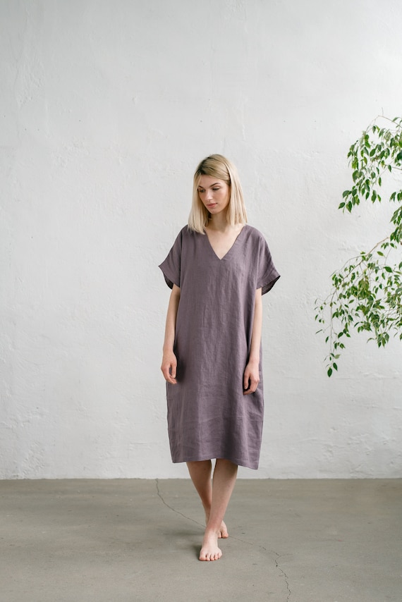 linen kaftan dress