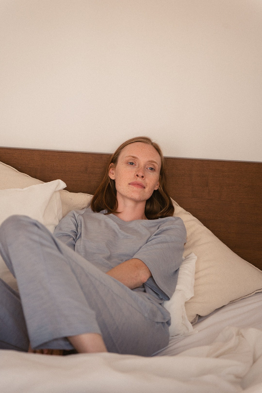 Wool Pajamas Organic Merino Set for Women Grey Matching Loungewear