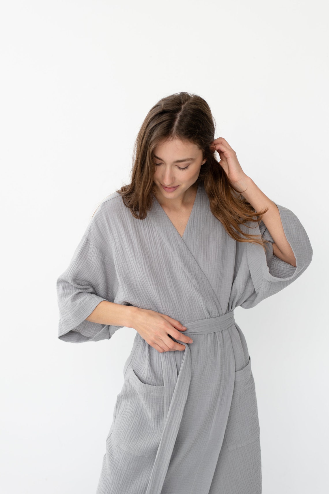 MAYILNSIN Damen Tüll Robe - Umstandskleid Kimono Für Babyparty & Fotos