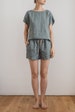 Women's linen sleepwear - Linen pajama set - Sleepwear set - Linen pyjamas - Linen blouse - Linen shorts - AUDREY top ELLA shorts 