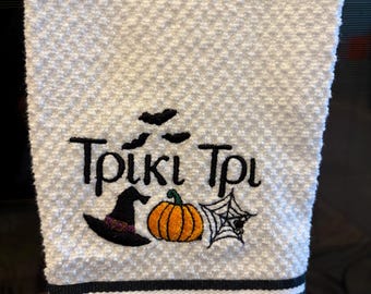 Greek Halloween Kitchen Towel