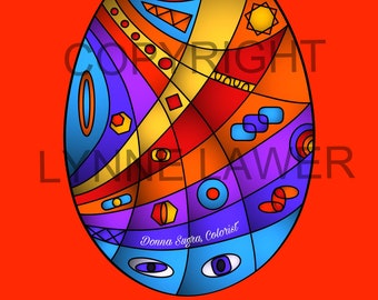 Eighteen Easter Eggs to Colour | 18 Colouring Pages | Easter Egg Printables