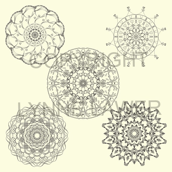 Under The Sea Mandala Set Five Unique Mandalas To Download Etsy