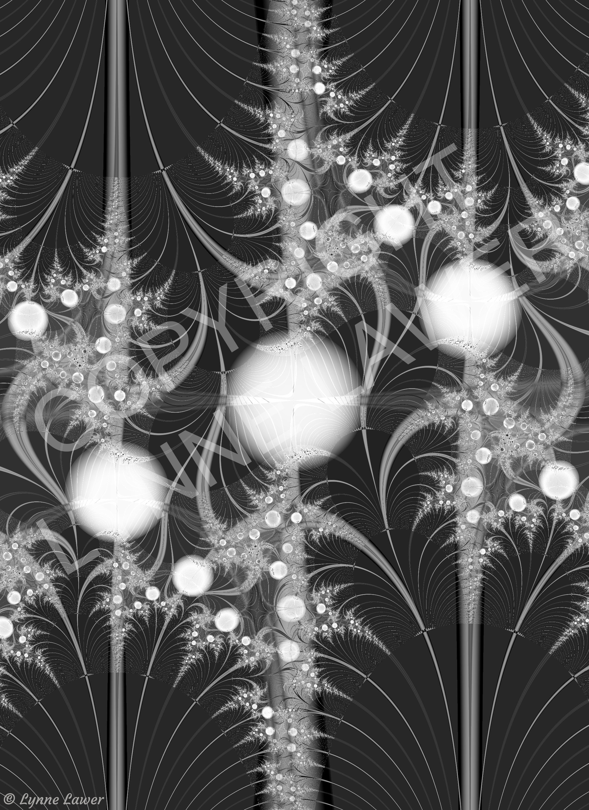 Icy Lace Printable Greyscale Fractals 5 Different Fractals Printable ...