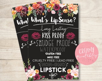 lipsense printables etsy