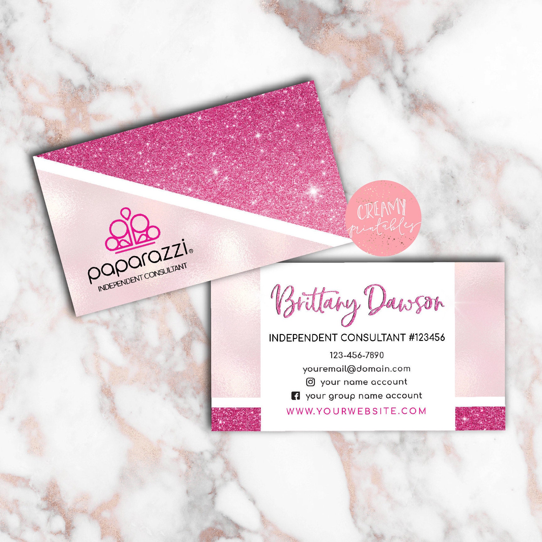 Printable Paparazzi Business Card Paparazzi Jewelry | Etsy