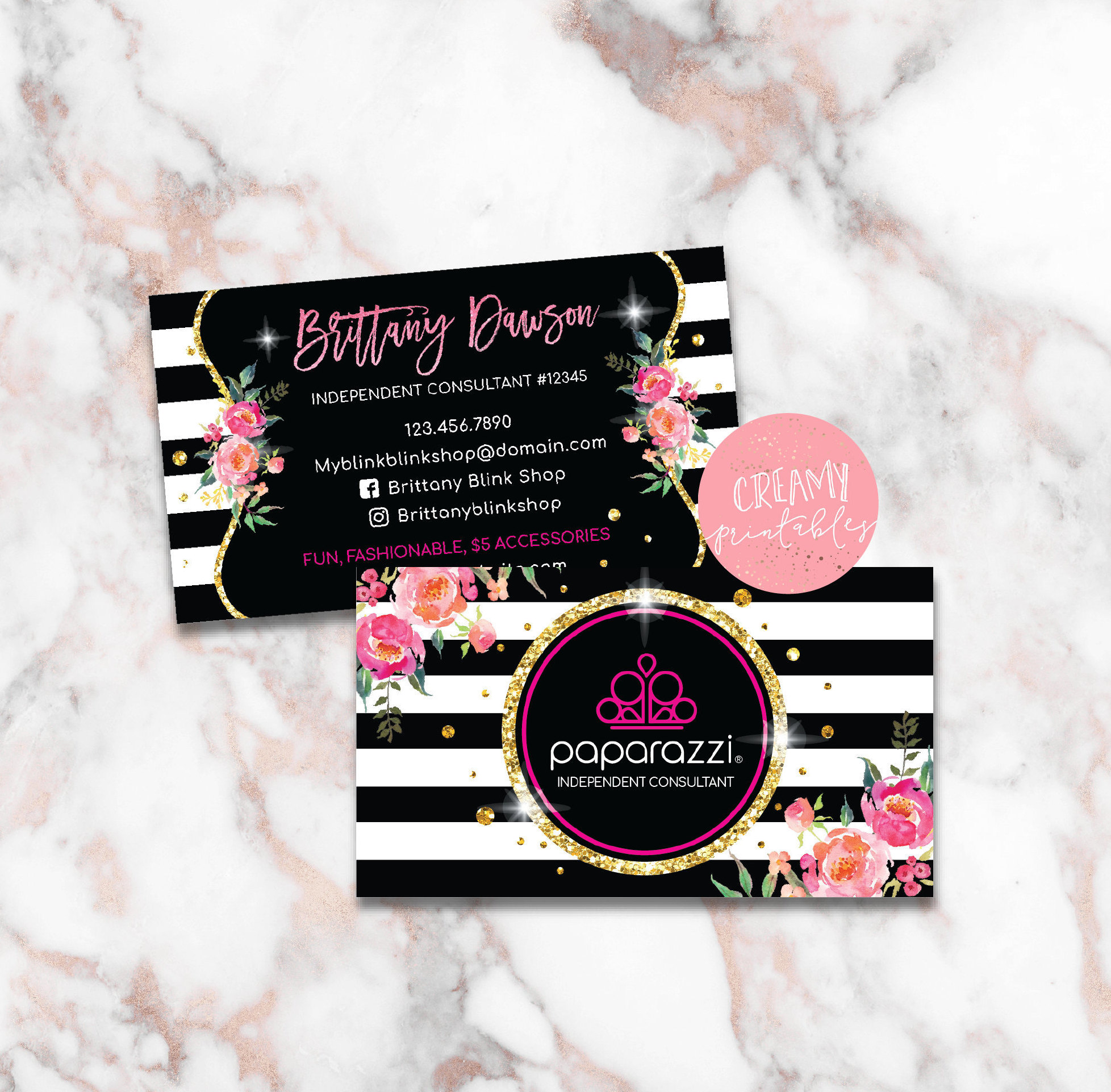 Printable Paparazzi Business Card Paparazzi Jewelry | Etsy