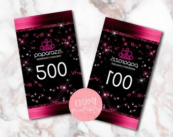 PrintablePaparazzi numbers, Paparazzi Jewelry live sale numbers, Normal-Mirrored number tags, 001-500, Printable PDF, Glitter