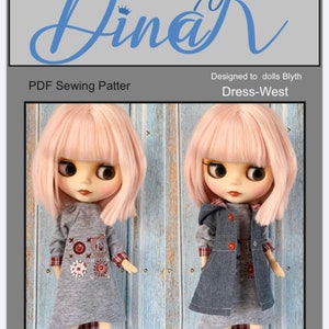 Blythe Jacket - Blythe Dress - Patterns PDF Download - Blythe clothes - Blythe outfit