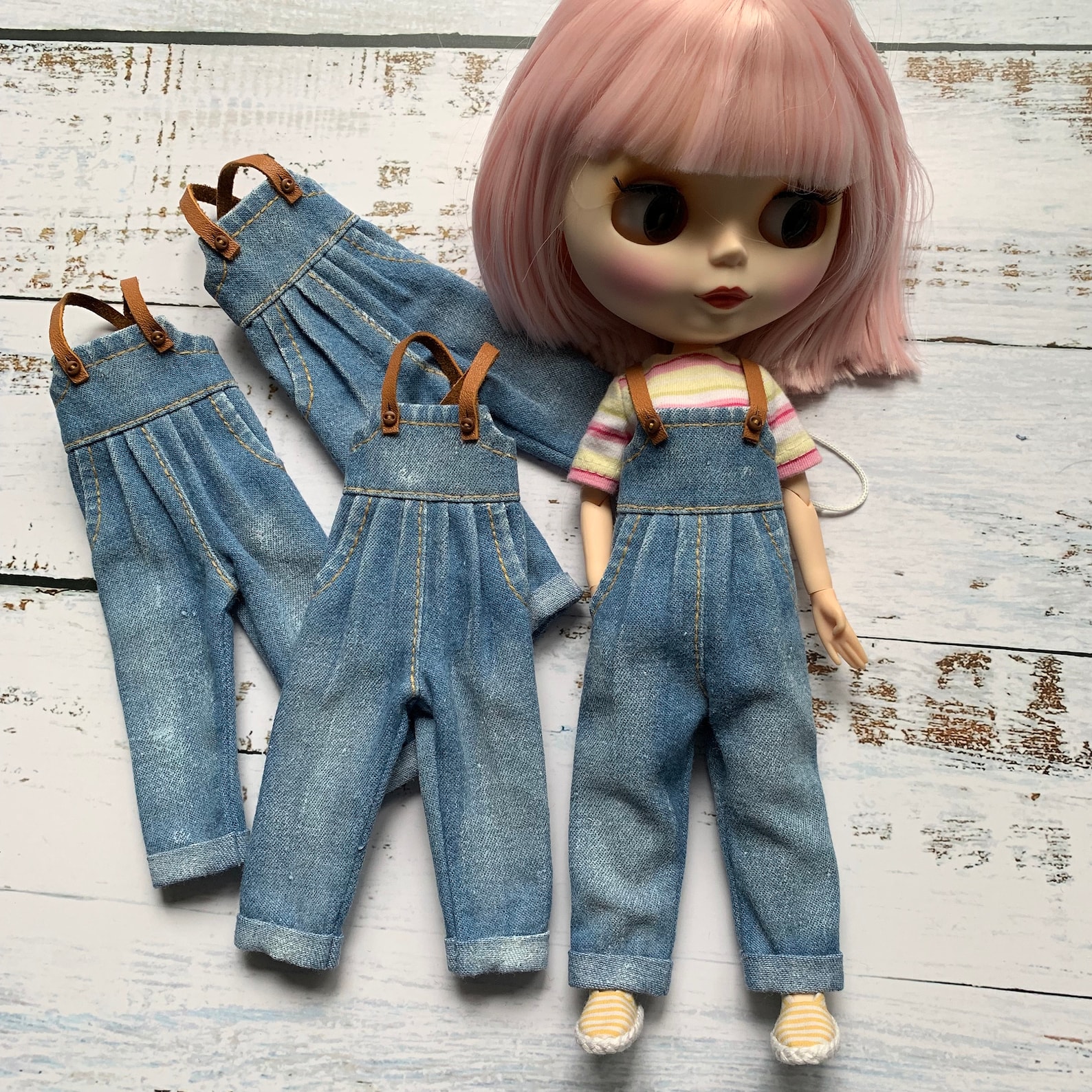 Denim Overalls Blythe Denim Overalls Blythe Clothes Blythe Outfit