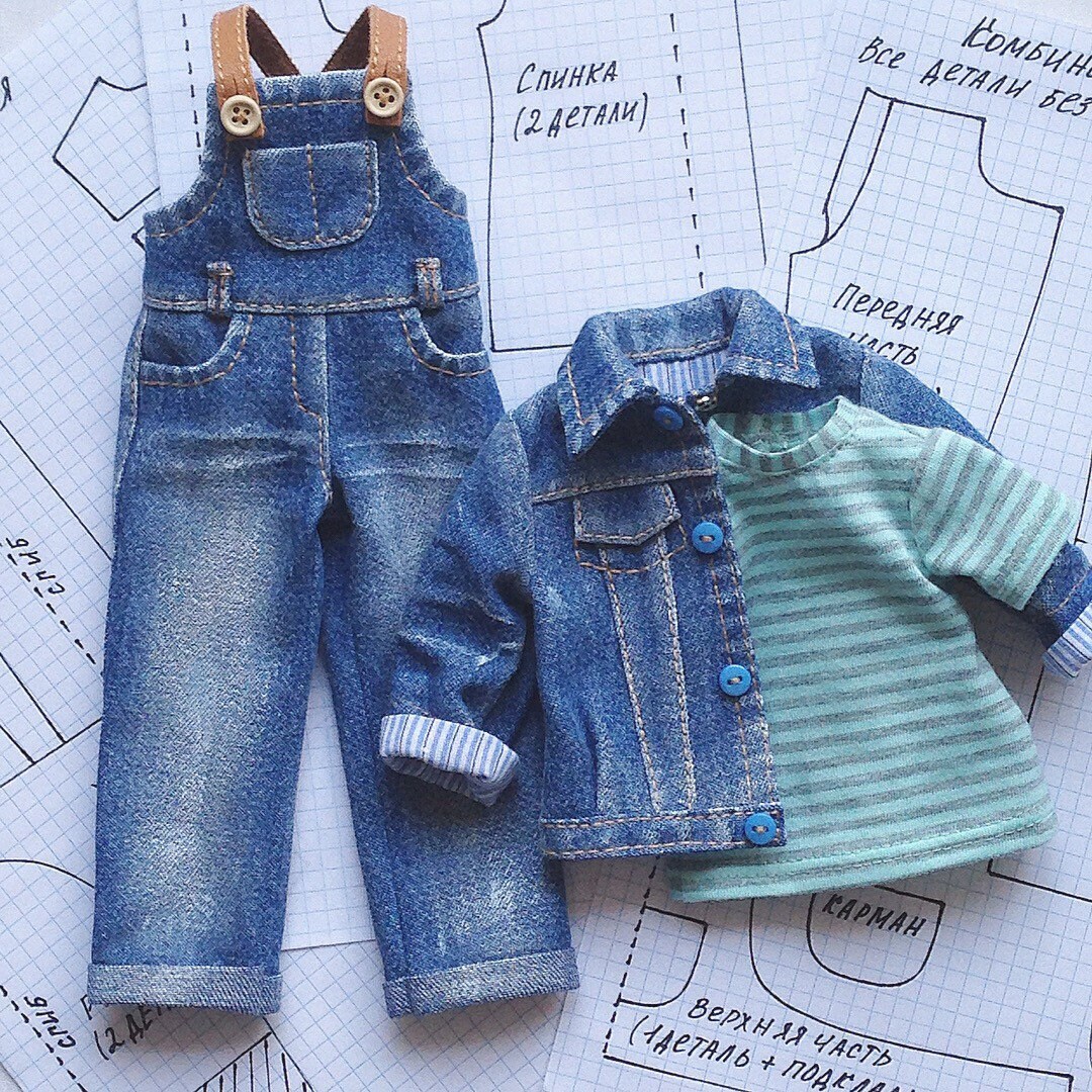 Paola Reina for Doll 13 Denim Overalls Jackets T-shirt - Etsy