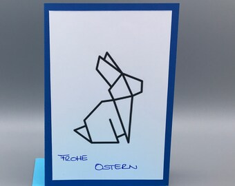 OSTER-Karte "HASE - blau"