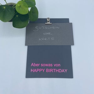 Gutscheinverpackung inkl. Karte + Klammer HAPPY BIRTHDAY 13x18cm