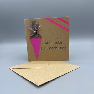 Glückwunschkarte zum Schulanfang - Einschulung Mädchen