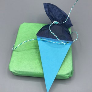 Geschenkanhänger Schultüte zur Einschulung Schulanfang
