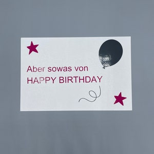 Postkarten-DIN A6 - Aber sowas von HAPPY BIRTHDAY