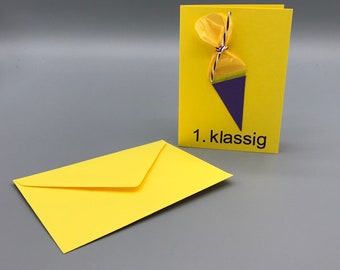 Glückwunschkarte zum Schulanfang - Einschulung