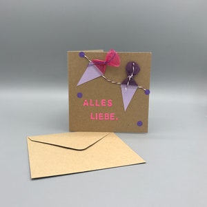 Glückwunschkarte zum Schulanfang - Einschulung Mädchen, Karte geschlossen 12,5 x 12,5cm