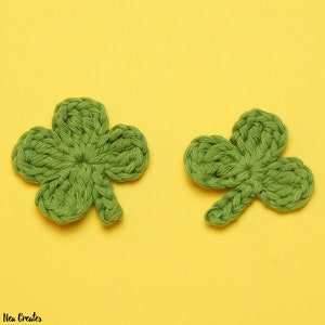 Clover Appliqué Crochet Pattern Clover Crochet Pattern Four Leaf Clover Crochet Pattern Appliqué Crochet Pattern PDF Download image 2