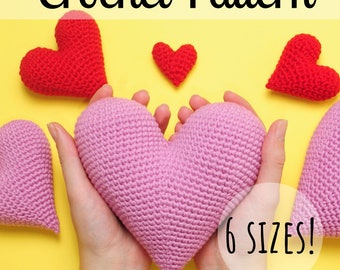 Perfect Crochet Heart Pattern - Crochet Heart Pattern - Amigurumi Heart Pattern - PDF Download