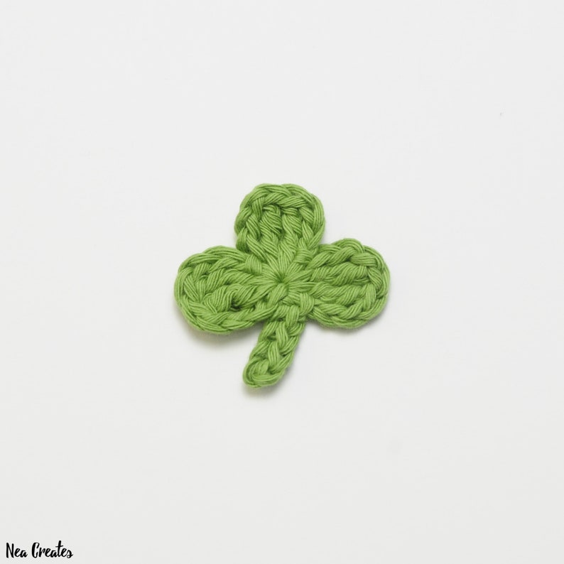 Clover Appliqué Crochet Pattern Clover Crochet Pattern Four Leaf Clover Crochet Pattern Appliqué Crochet Pattern PDF Download image 4