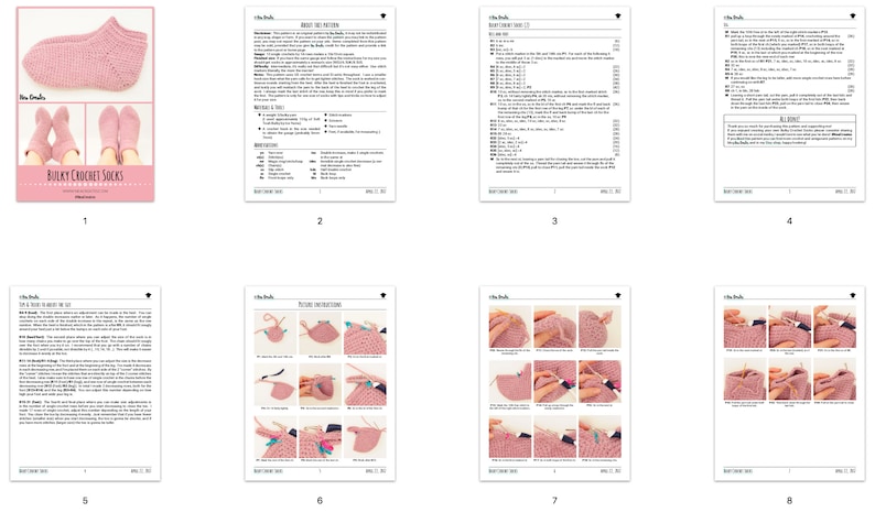Bulky Crochet Socks Crochet Socks Pattern PDF Download image 6