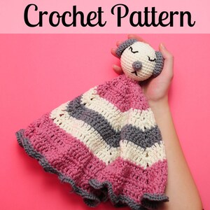 Sleepy Puppy Lovey - Crochet Lovey Pattern - Amigurumi Lovey Pattern - Baby Lovey Crochet Pattern - PDF Download