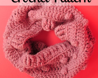 Bobble Stitch Cowl - Crochet Cowl Pattern - PDF Download