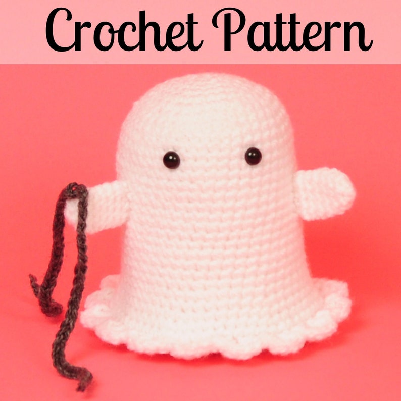 Boo the Ghost Crochet Ghost Pattern Amigurumi Ghost Pattern PDF Download image 1