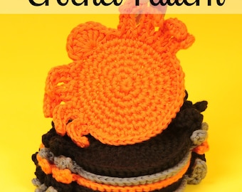 Spider Coaster - Crochet Coaster Pattern - Crochet Spider Coaster Pattern - Halloween Crochet Pattern - Spider Appliqué - PDF Download