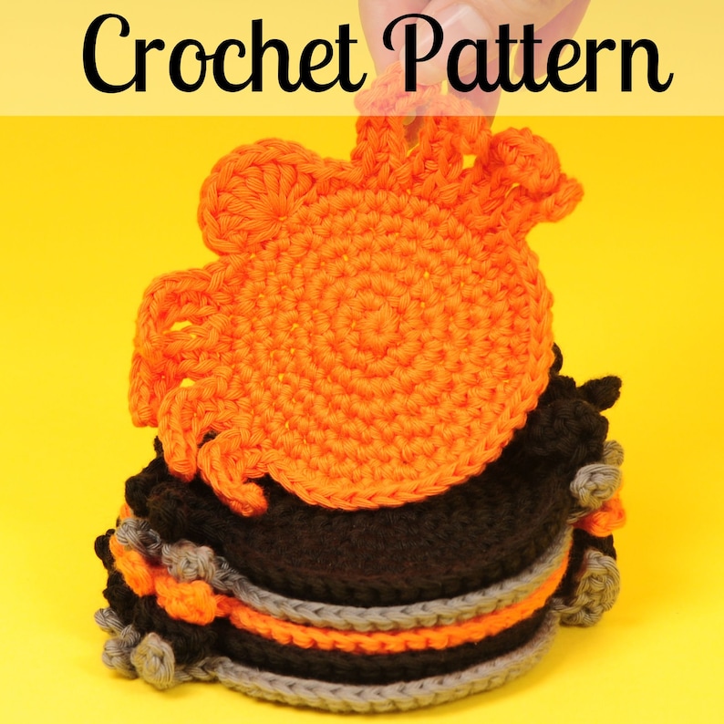 Spider Coaster Crochet Coaster Pattern Crochet Spider Coaster Pattern Halloween Crochet Pattern Spider Appliqué PDF Download image 1