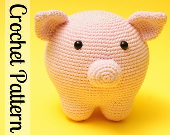 Piper the Pig Crochet Pattern - Pig Crochet Pattern - Pig Amigurumi Pattern - PDF Download
